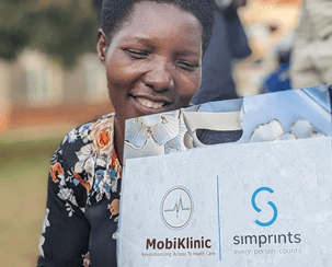 Health worker with digital tools